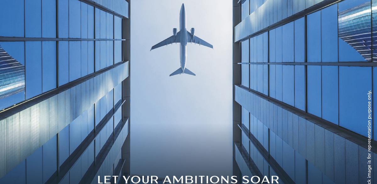An artistic impression of the business lifestyle at Godrej Aeropark